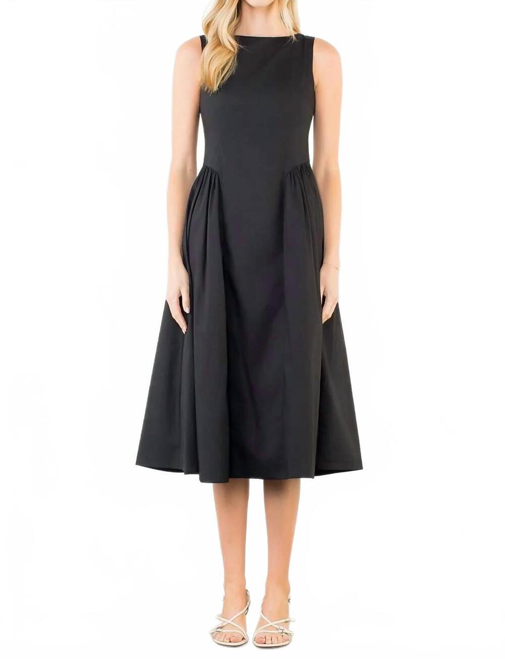 NEW THML women's audrey dress in black